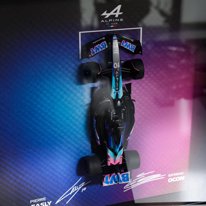 Alpine F1 - Gasly - Ocon - 3D Framed Artwork (XL) – 1:18 Car Model - Deep Frame - 50x50x12 cm