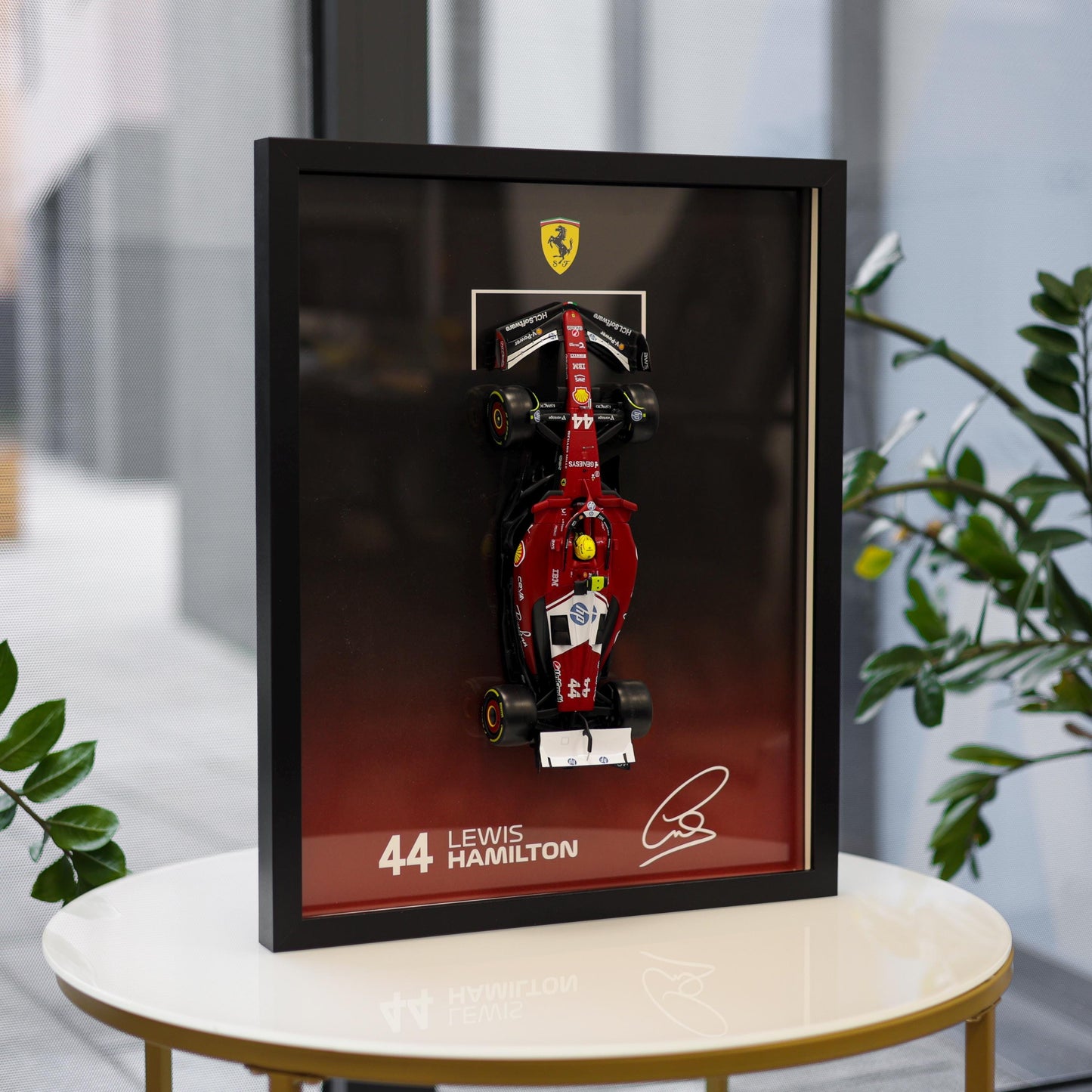 Lewis Hamilton F1 Wall Art | Formula 1 3D Framed Artwork | Ferrari Racing Decor Gift - 40x50 cm