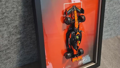 Lando Norris F1 okvir s McLaren (1:24) modelom (30x40cm)