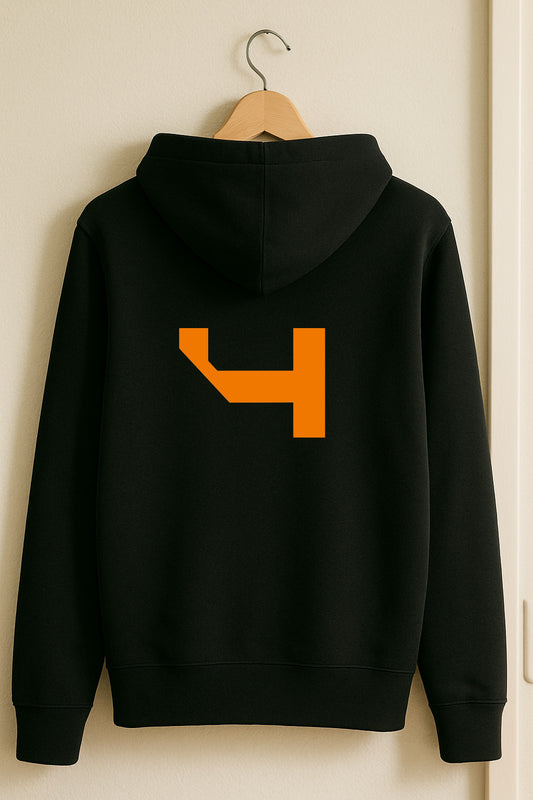 Lando Norris #4 McLaren Hoodie - Black Edition | F1 Fan Merch-