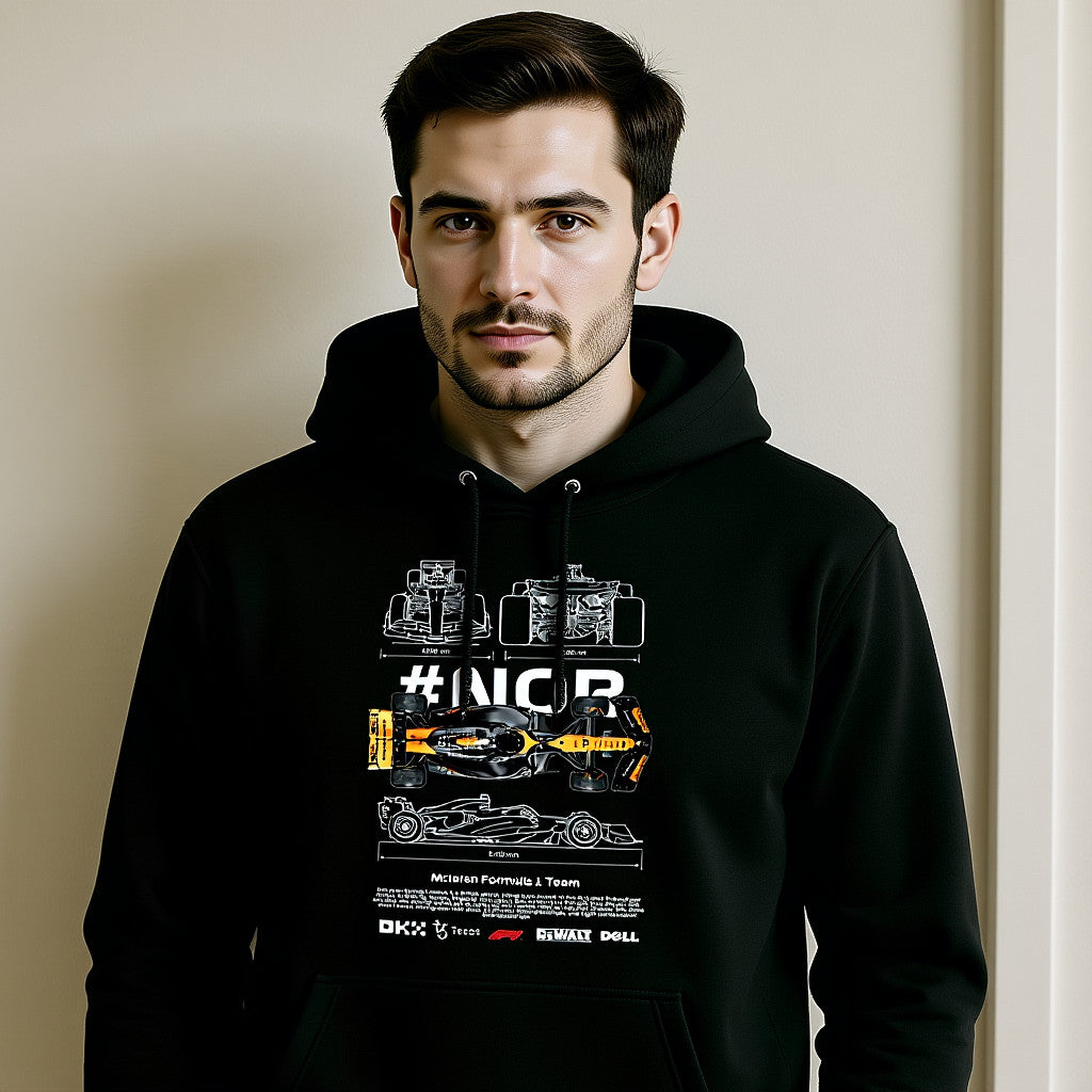 Lando Norris #4 McLaren Hoodie - Black Edition | F1 Fan Merch-