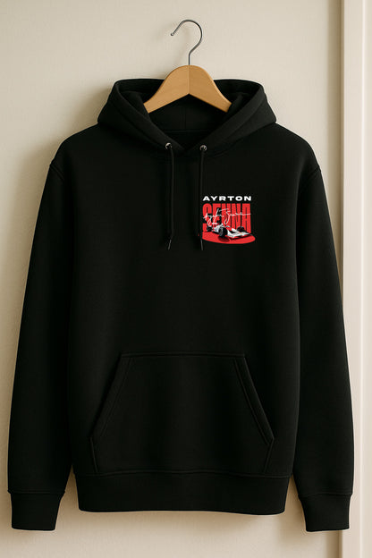 Ayrton Senna McLaren Hoodie – F1 Legend Vintage Racing | Retro Black