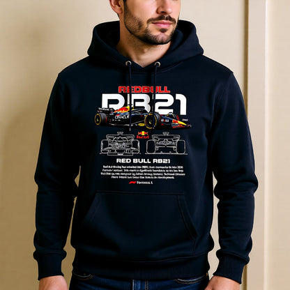Max Verstappen Champion Hoodie – RB21 F1 Car Graphic | Navy blue