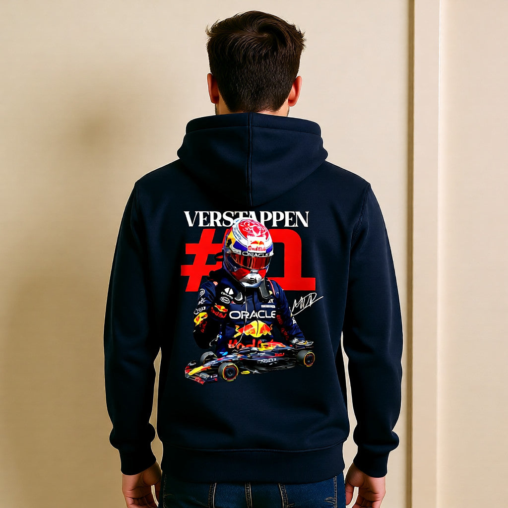 Max Verstappen #1 Red Bull Racing Hoodie – RB21 Car Design | F1 World Champion