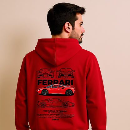 Ferrari F8 Tributo Hoodie – Scuderia Red – Motorsport Hoodie