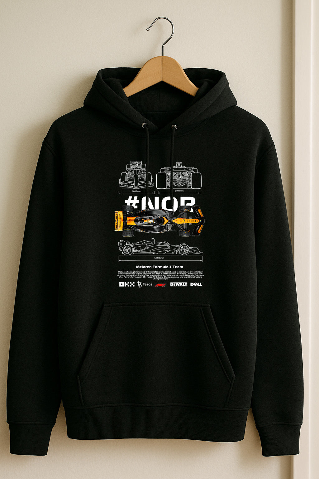Lando Norris #4 McLaren Hoodie - Black Edition | F1 Fan Merch-