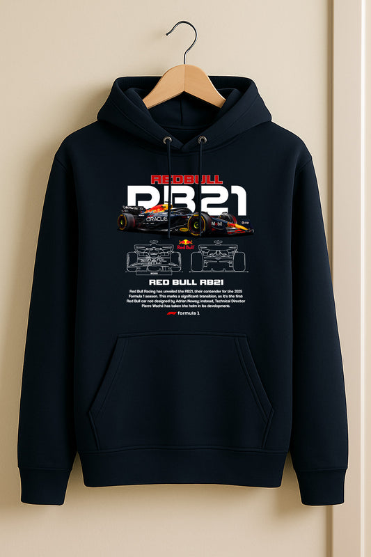 Max Verstappen Champion Hoodie – RB21 F1 Car Graphic | Navy blue