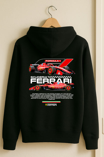 Charles Leclerc #16 Ferrari Hoodie – SF25 Black Edition | F1 fan merch