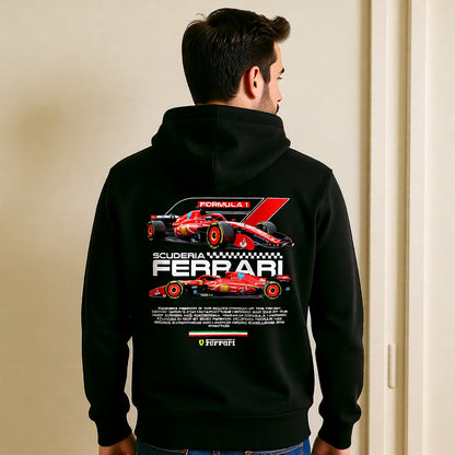 Charles Leclerc #16 Ferrari Hoodie – SF25 Black Edition | F1 fan merch